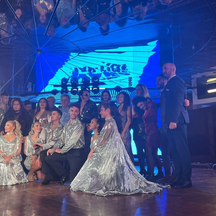 David with the full cast after the show